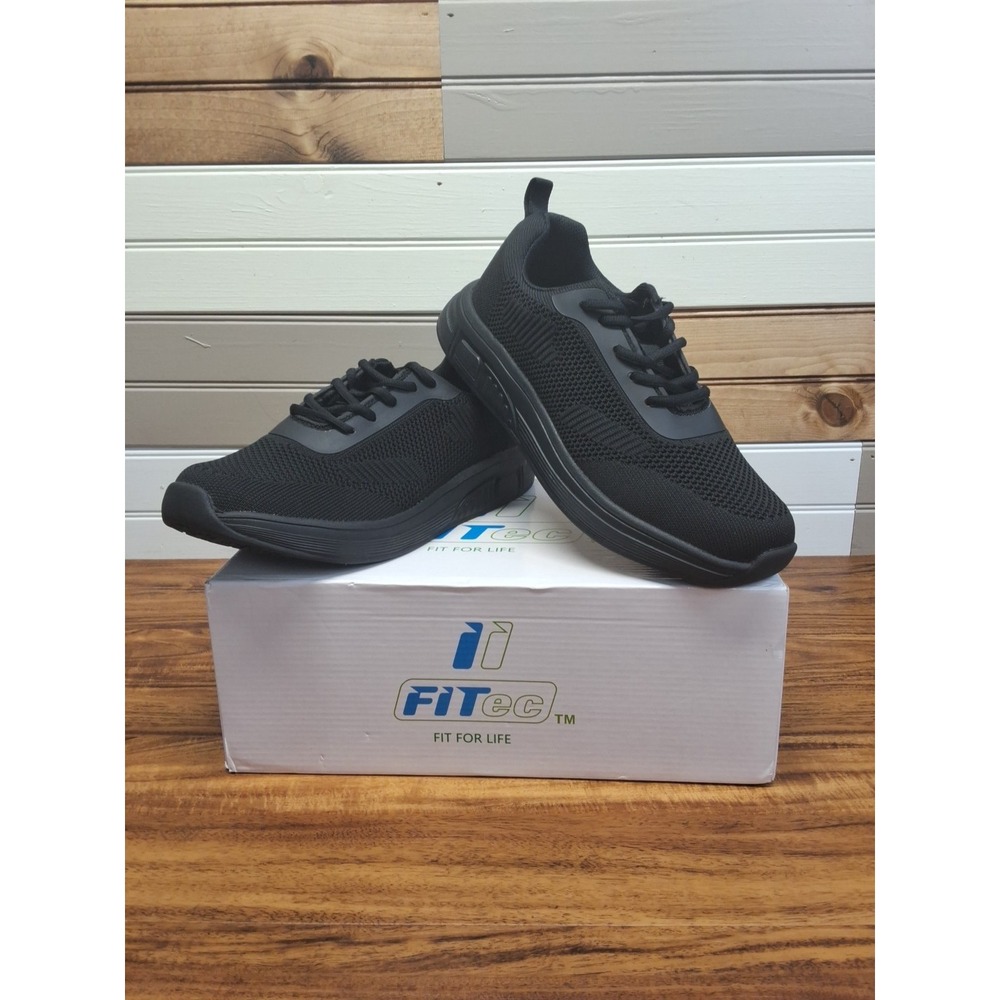 Apis Fitec 9328  Women's Extreme-Light Knitted Walking Shoe 10 Width 5E Black